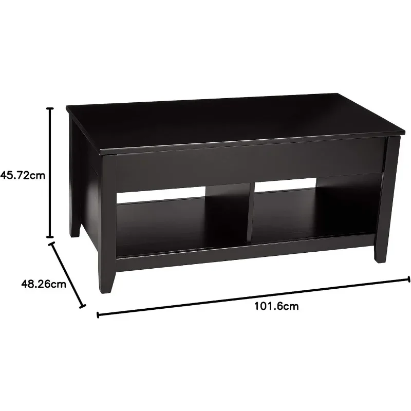 Amazon Basics Lift-Top Storage Rectangular Coffee Table,Made of Sturdy Wood ，finished on All Sides