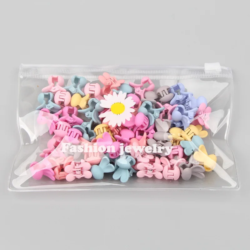 30Pcs/Set Mini Baby Hair Clips Crown Bows Flower Kids Hair Claws For Girls Cartoon Children Hairpins Baby Hair Accessories