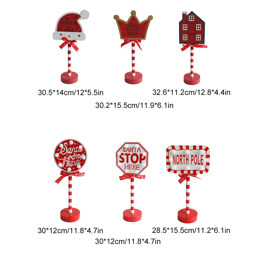ABS عيد الميلاد الطريق تسجيل توقف دليل الضوء الزخرفية سانتا إلى المنزل أو مشاهد الحفلات. قبعة جدران الشرفات لعيد الميلاد #6