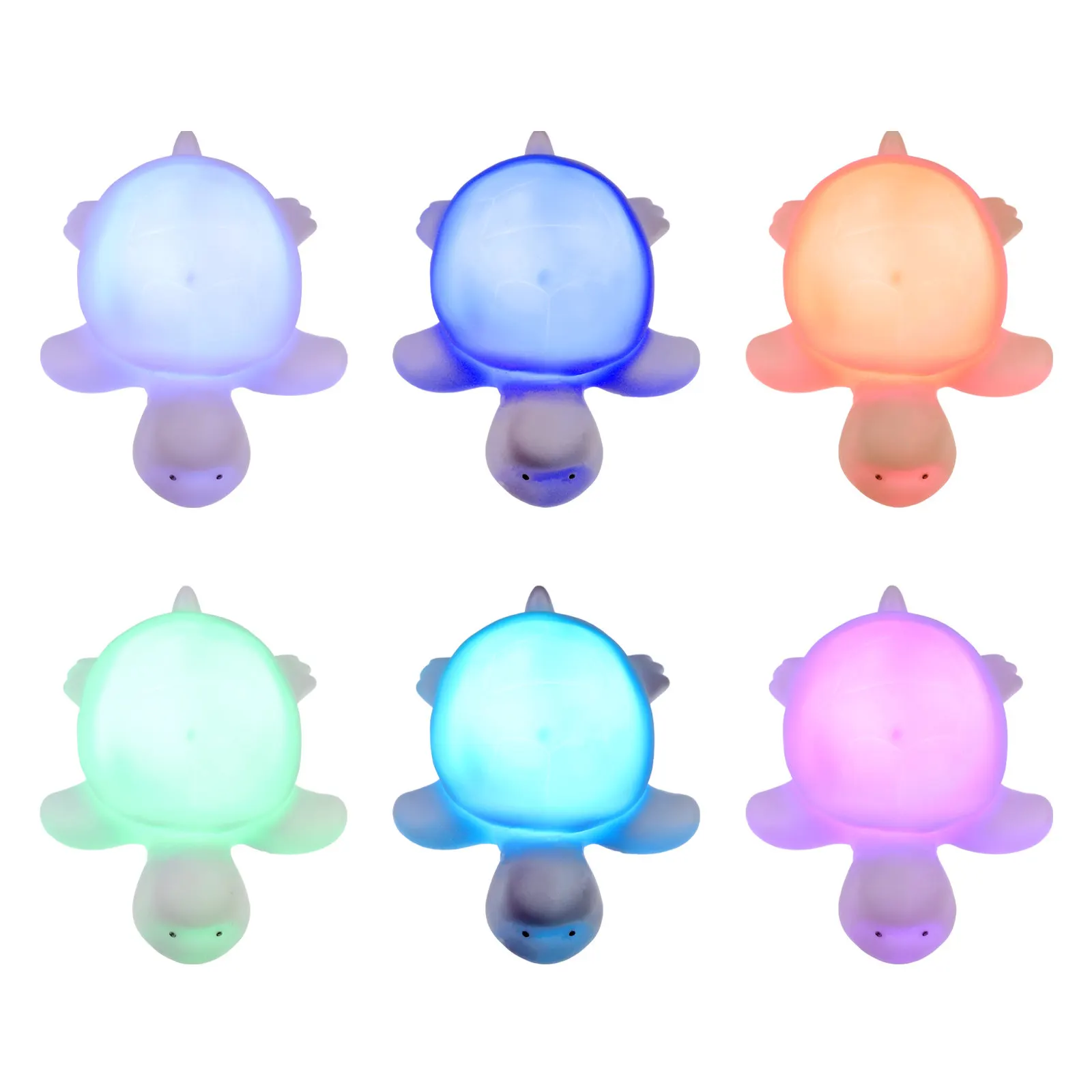 

6Pcs LED Glowing Turtle Changing Party Supplies Home Decor Desktop Glowing Night Light for Kids Turtle Toys