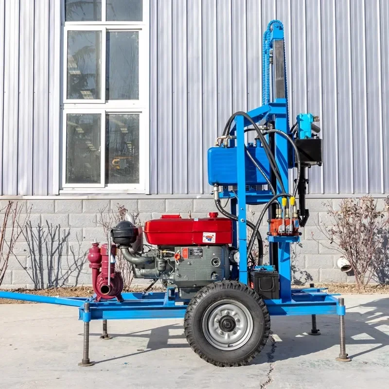Mini Hydraulic Water Well Drilling Rig with Auger Borehole Machine 100m Mini Samll Drill Rig