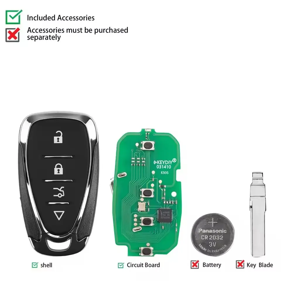 KEYDIY ZB32-4 Universal Smart Remote Key KD ZB Series for Chevrolet Style for KD-X2 KD900 Mini 1 Piece