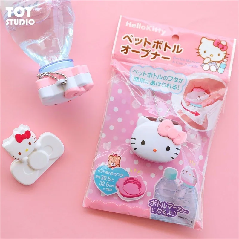 Sanrio Hello Kitty Bottle Opener Cute Cartoon KT Cat Kitchen Gadgets Labor Saving Screw Cap Portable Kitchen Accessories Gifts