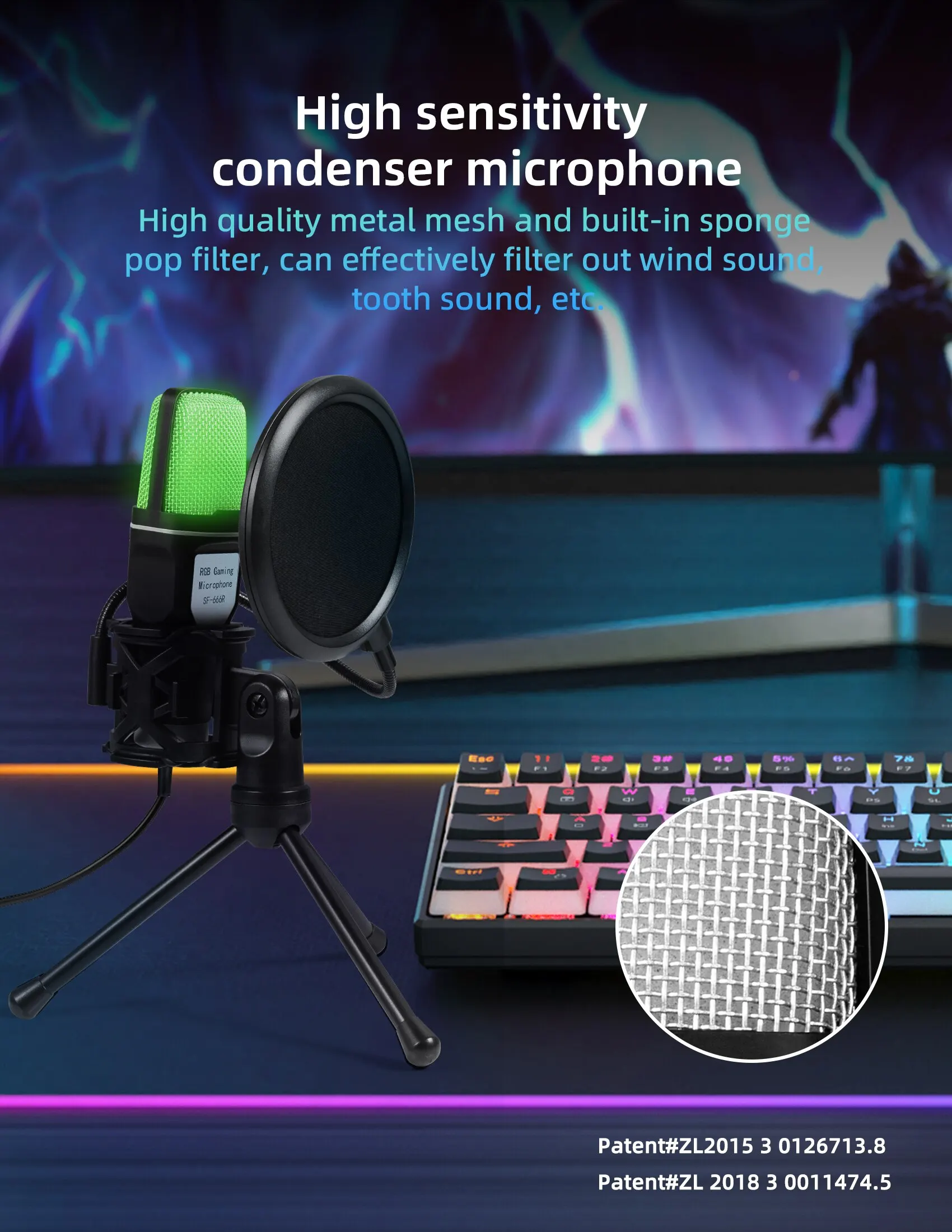 USB condenser microphone kit product view 5