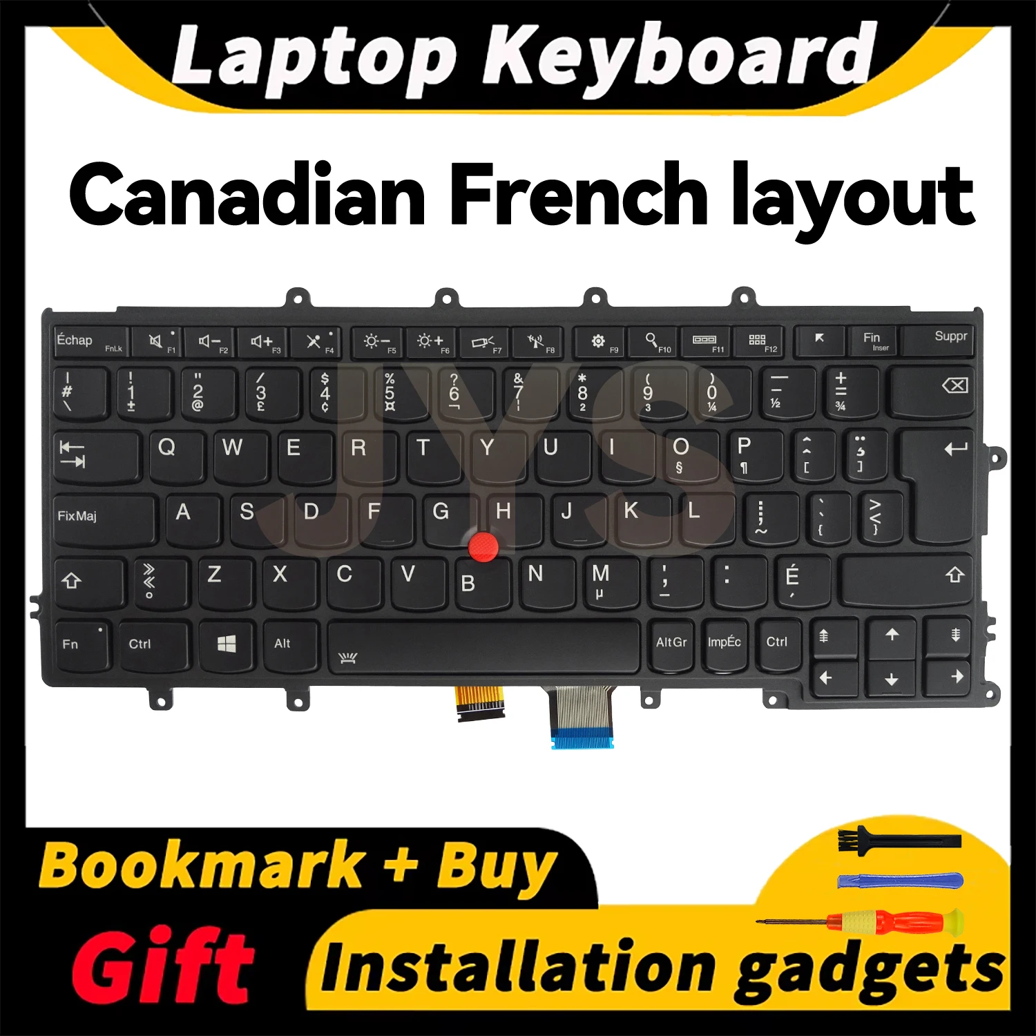 

For Lenovo Thinkpad X230S X240 X250S X250 X260 X270 laptop replacement keyboard with backlit Canadian French layout 04X0179