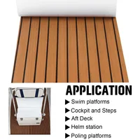 EVA Brown Boat Flooring Faux Teak Decking Sheet Pad For Boats Marine Yacht Deck Mat RV Floor Pad 2400X600x6mm