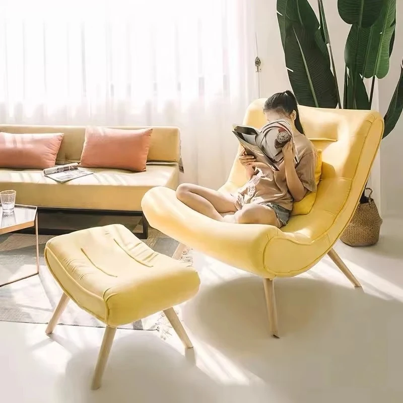 Modern casual fabric sofa chair for multi-scene use, suitable for restaurants, bedrooms, hotels and apartment balconies