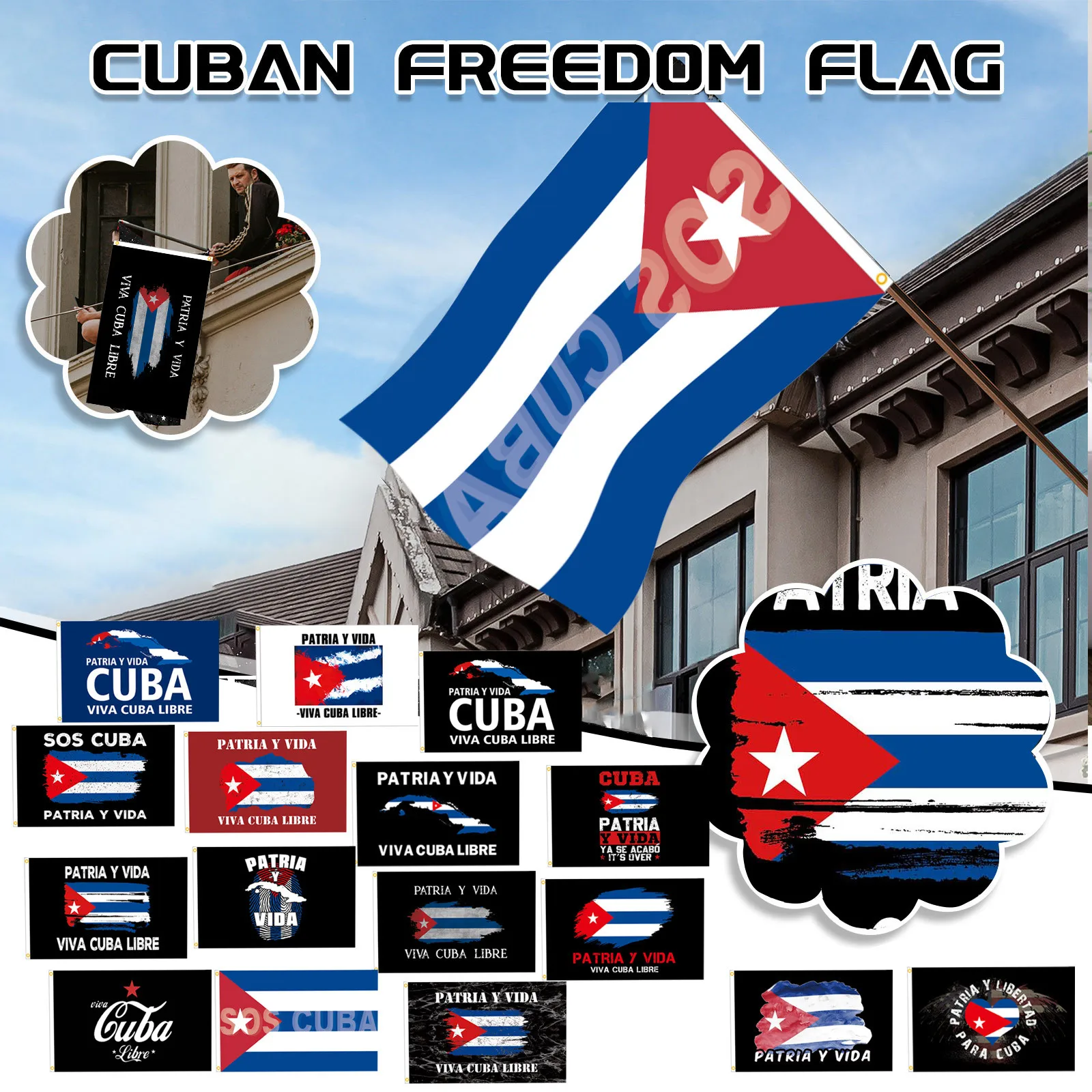 Patriotic Cuban Freedom Flag Car Sticker Decal Banner Patriotism Pride Decor Vibrant Patriotic Cuban Freedom Flag Car Sticker