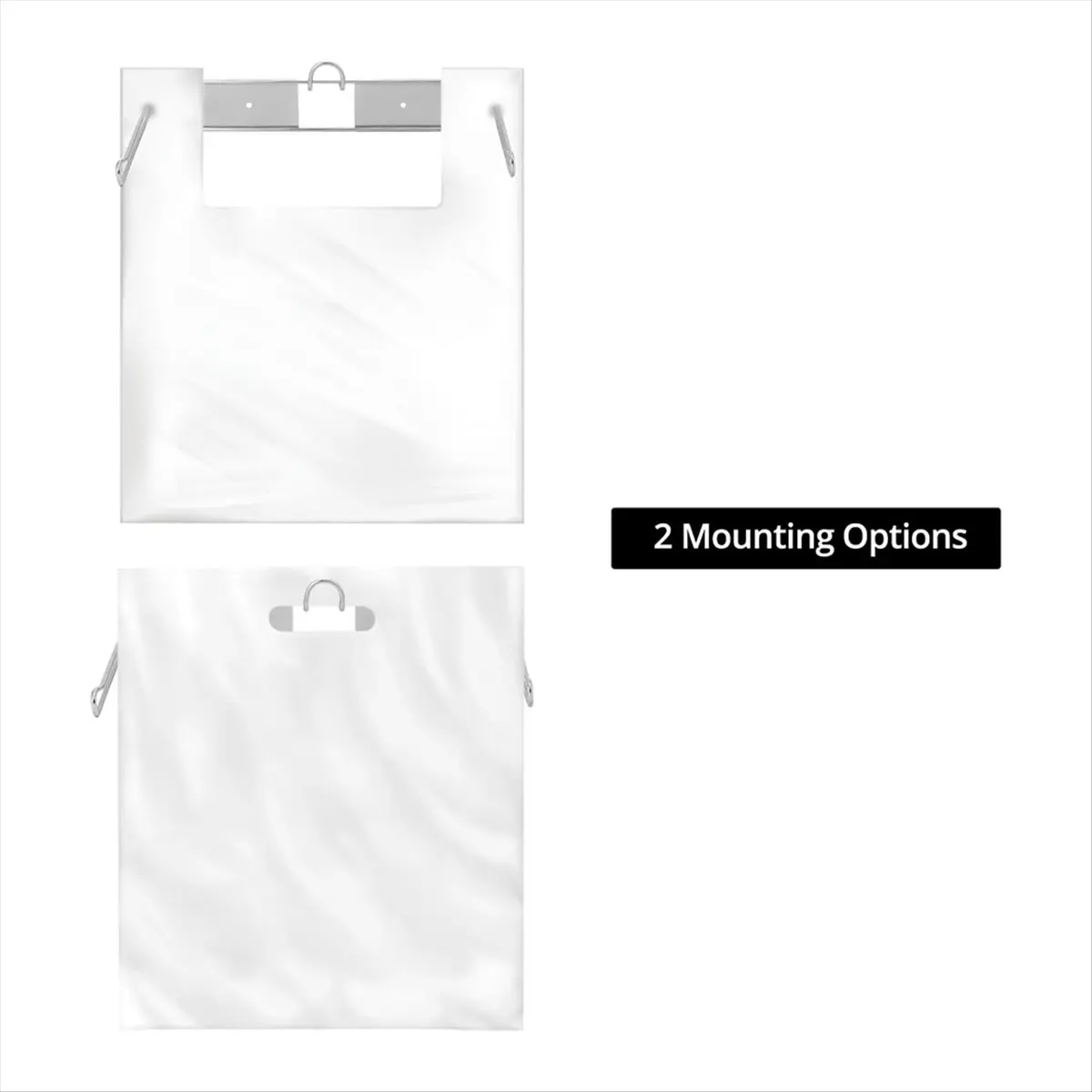 حامل أرفف حقيبة تي شيرت جديد - عبوة من حامل حقيبة متعدد الاستخدامات لمتاجر البقالة والمطابخ والتجزئة والمكاتب، يناسب الحقائب القياسية