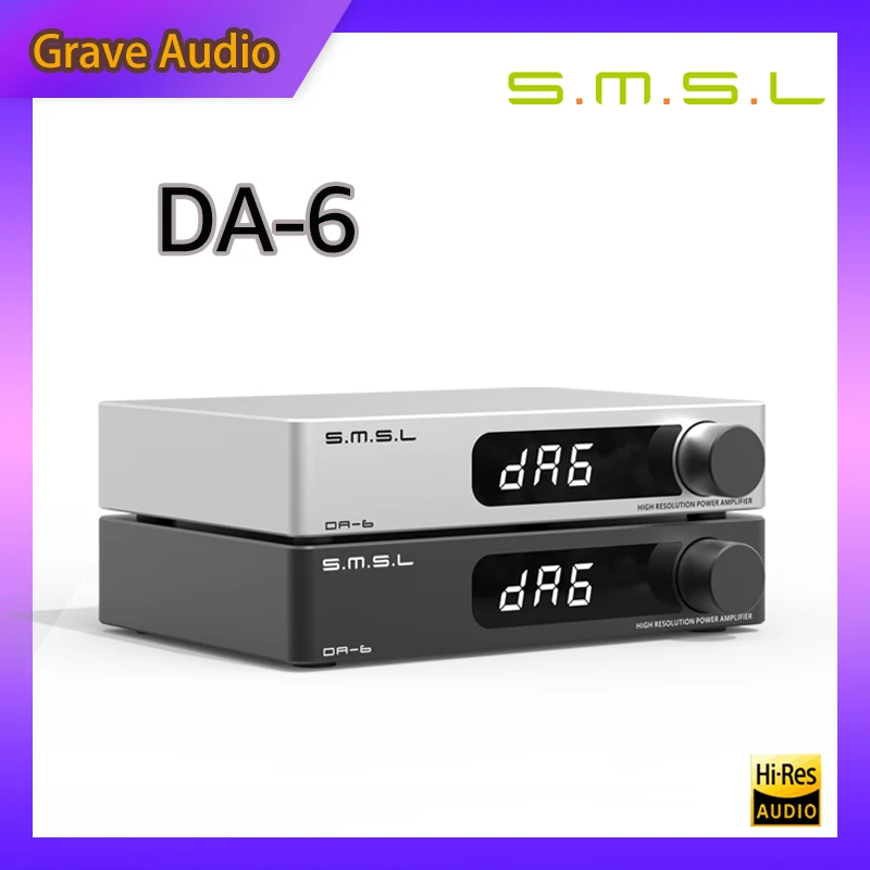 

SMSL DA-6 DA6 Desktop HIFI Mini Speaker Power Amplifier 70WX2 AMP and Adjustable EQ Remote Control