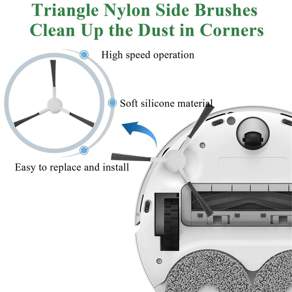 مجموعة الملحقات المتوافقة مع Dream L20 Ultra/L30 Ultra Robot Vacuum Main Brush Hepa Filters Side Brush Mop Pads، HOT