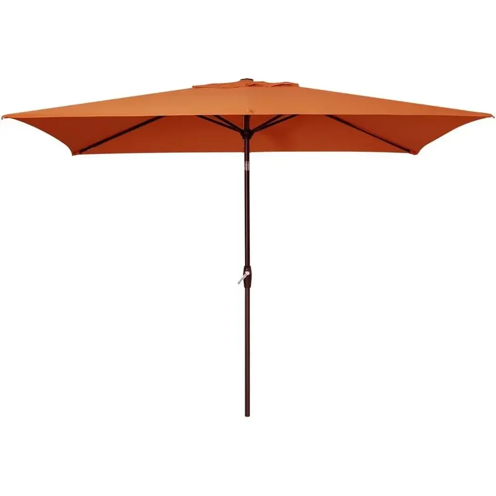 10 ft Patio Umbrella with 6 Ribs, Push Button & Crank, Ideal for Outdoor Tables, Lawns, Pools, Decks, and Balconies