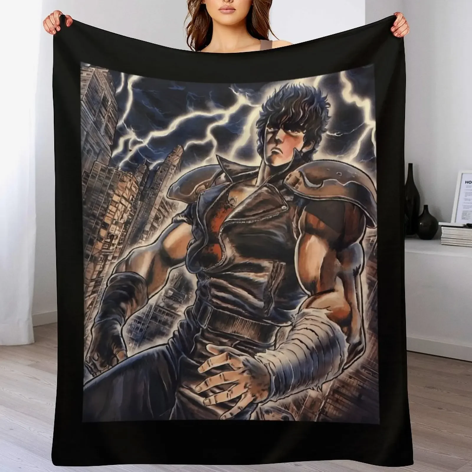 Kenshiro - Hokuto no Ken Throw Blanket Easy Care Comfortable Blanket for Couch
