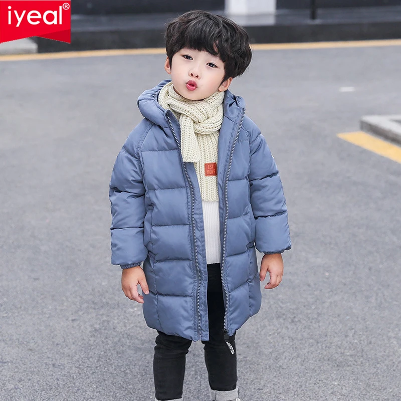 

IYEAL Children Baby Boys Padded Jacket Winter Girls Hooded Coat Thickened Warm Snowsuit Kids Parka Outerwear for 3-10 Years