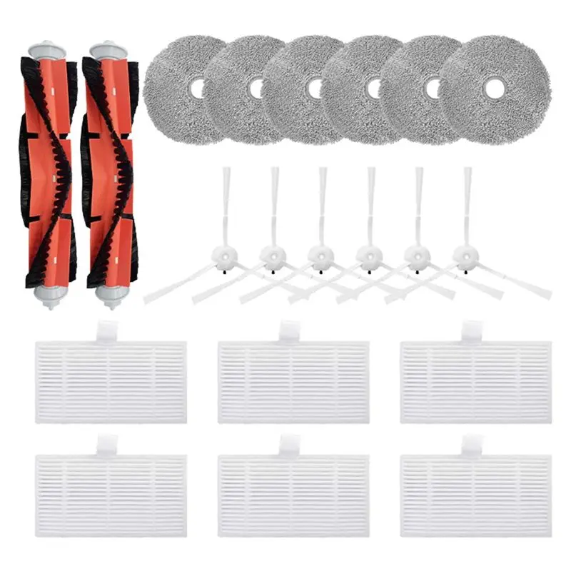 MLGB-Vacuum Cleaner Parts Compatible For Lydsto W2 Main Side Brush Hepa Filters Mop Cloths Rag Parts Accessories