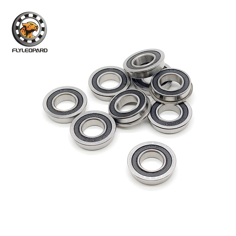 

10PCS F6800RS 10X19X5 mm Double Rubber Cover Flange Ball Bearing Deep Groove Ball bearing 10×19×5mm