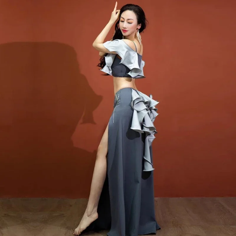 مجموعة الرقص الشرقي للسيدات، ملابس ممارسة التنورة، ملابس أنيقة للبالغين، ملابس مهنة الرقص الشرقي #1