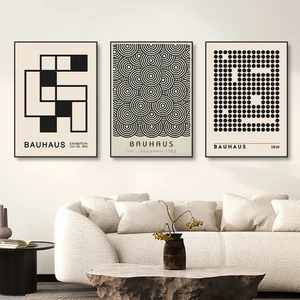 Bauhaus Geometrischer Wandkunstplakate, abstrakt 8 Hauptverkäufe abstrakte Gemälde auf Bildschirmen - №7