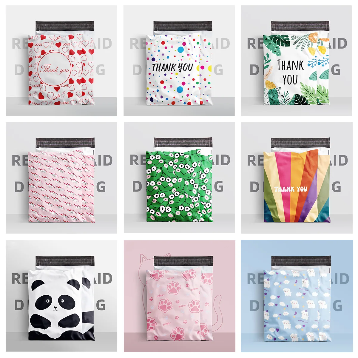 

Poly Mailer 10PCS 25.5*33 Colorful Mix Pattern Clothing Bags Poly Mailer Self Seal Envelopes Gift Bag Courier Shipping Envelopes