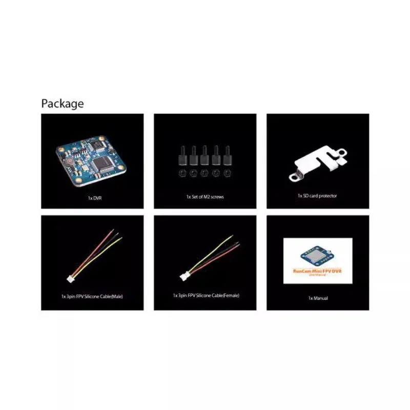 RunCam Mini FPV DVR Bezstratne Wyjście Wideo Wysokiej Częstotliwości Wibracje Silnika Nagrywanie Audio dla Mikro Dronów FPV