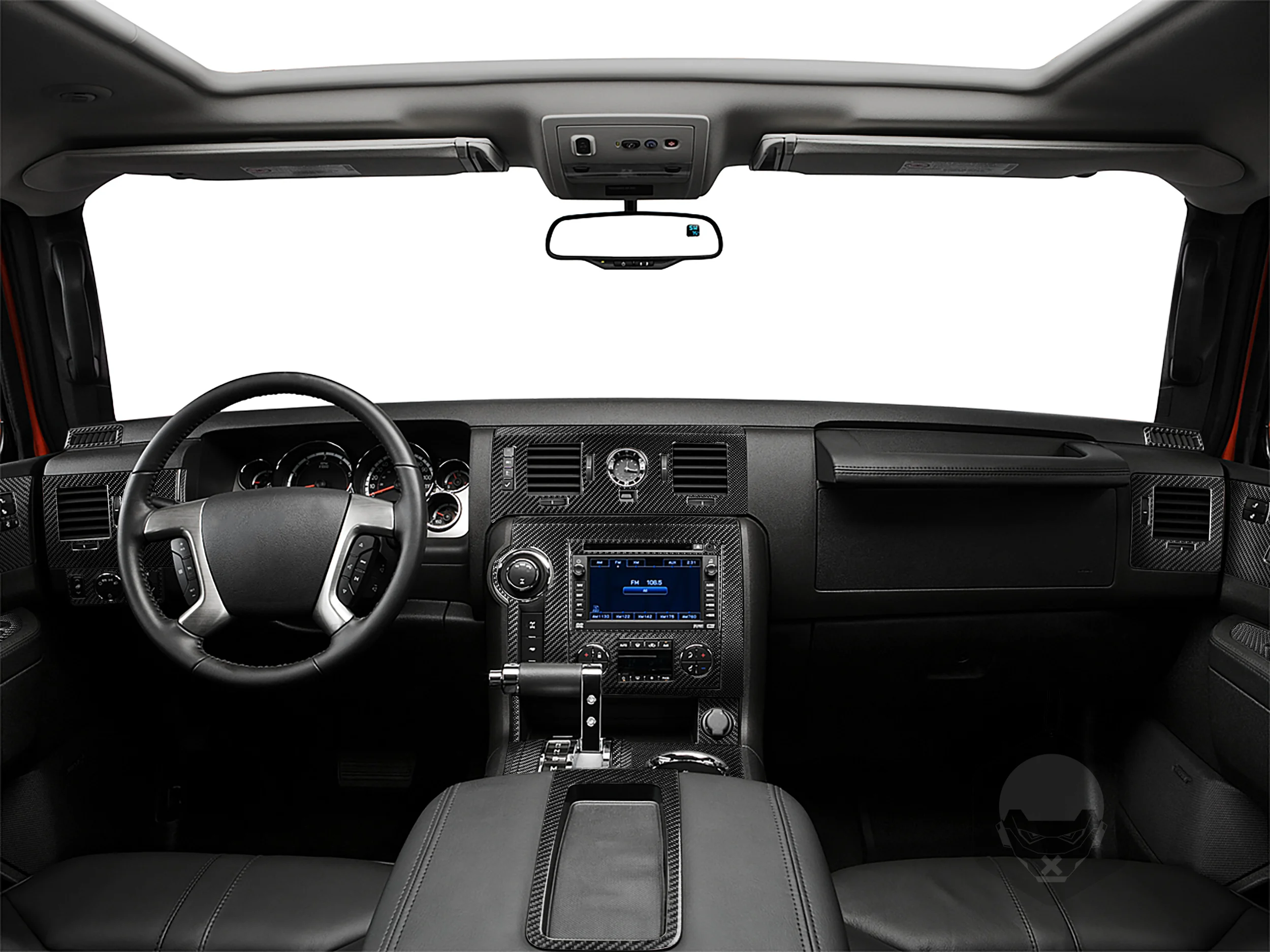 

For Hummer H2 2008 2009 Carbon Fiber Center Console Gear Shift Window Lift Air Outlet Panel Trim Set Car Accessories Sticker