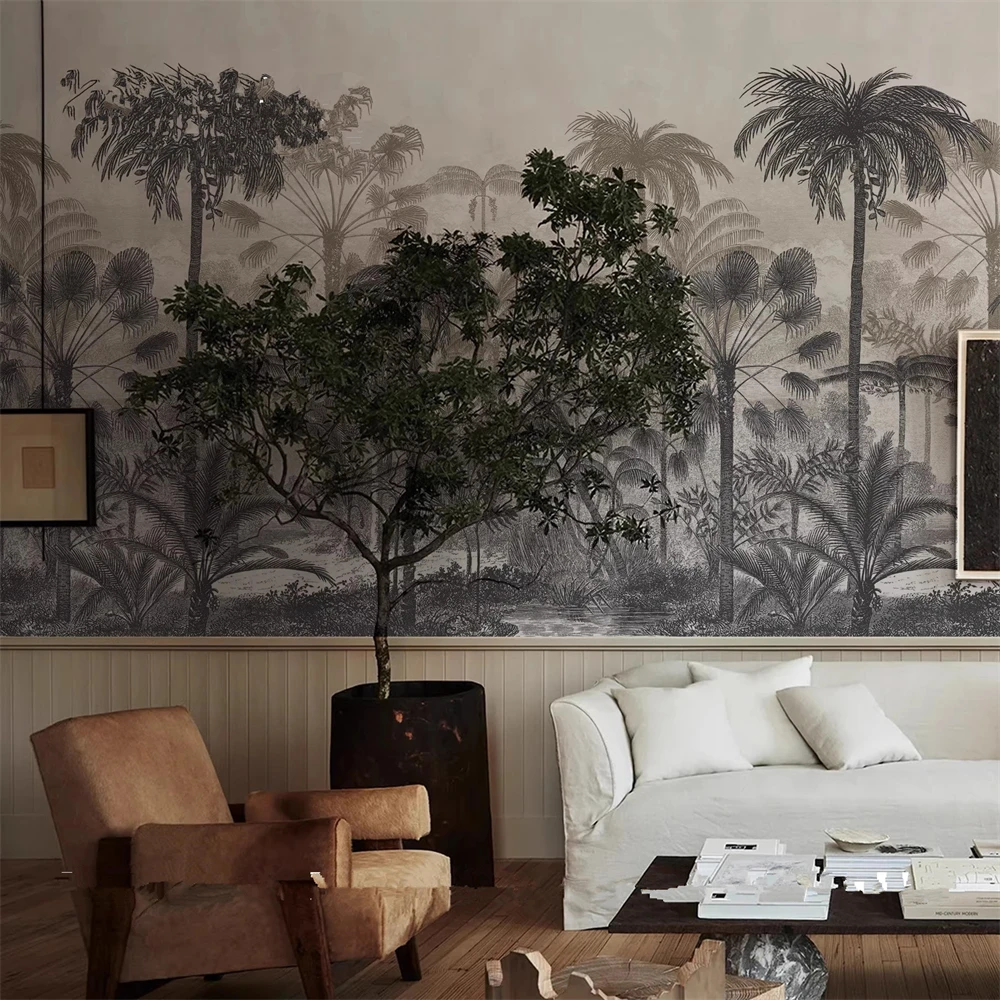 custom Banana leaf Wallpaper for Wall Painting 3D art Mural Southeast Wall Paper Living Room Sofa TV Background home decoration