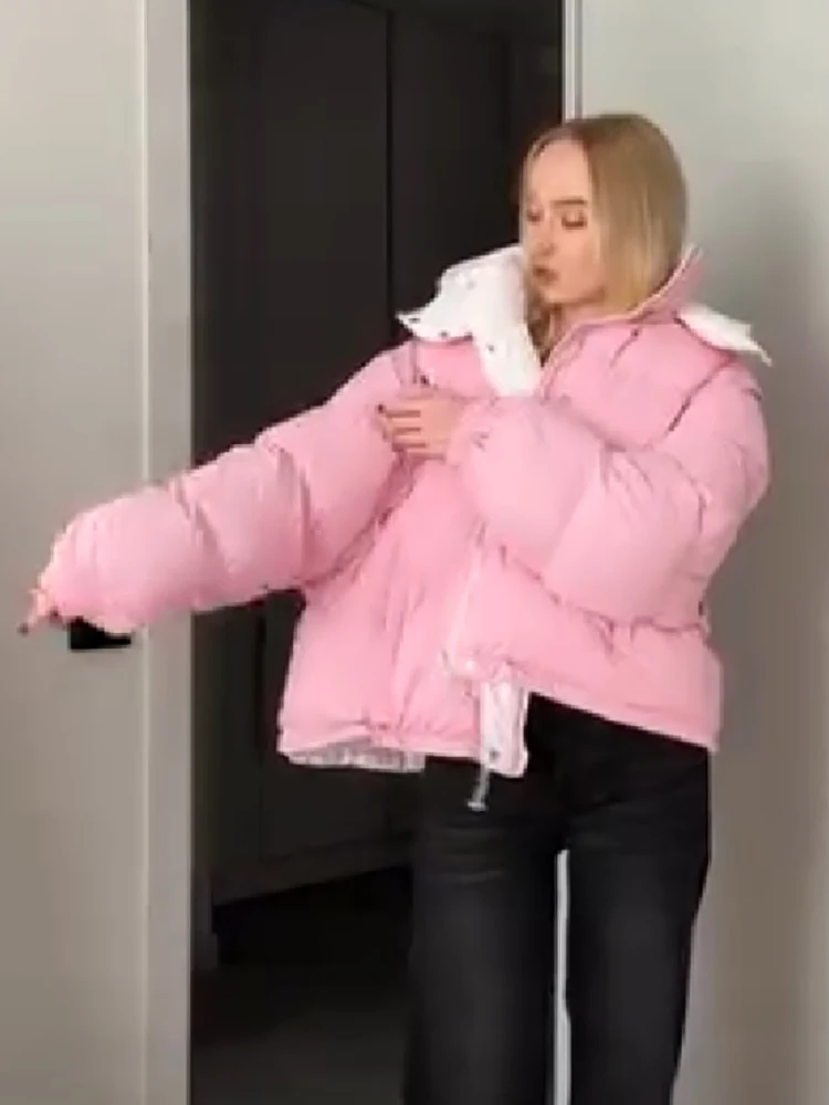 Wendbare, abnehmbare Kapuzenärmel, 2-in-1, wattierte Jacke, Oversized, dick, 2026, neuer Wintermantel, warm, schick, für Büro und Alltag, Damenmantel – Detail 7