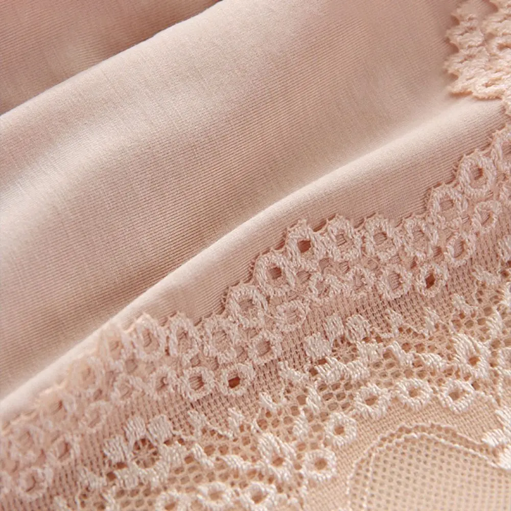 ファッション透明大型安全パンツレースフラワーハイウエストレースメッシュショーツアンチグレア下着シームレスショーツ女性