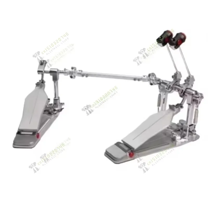 Low Drum Pedal PD-4000 Magnesium Aluminium Alloy Direct Drive Double Pedal CNC Rods Double Action Hammer Drum Pedal