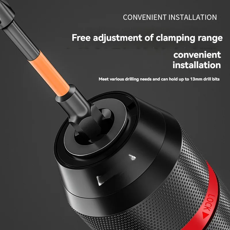 Electric Self-locking Ratchet Adapter Chuck Joint Metal Drill Chuck Converter for Hand Drill Electric Wrench Air Drill