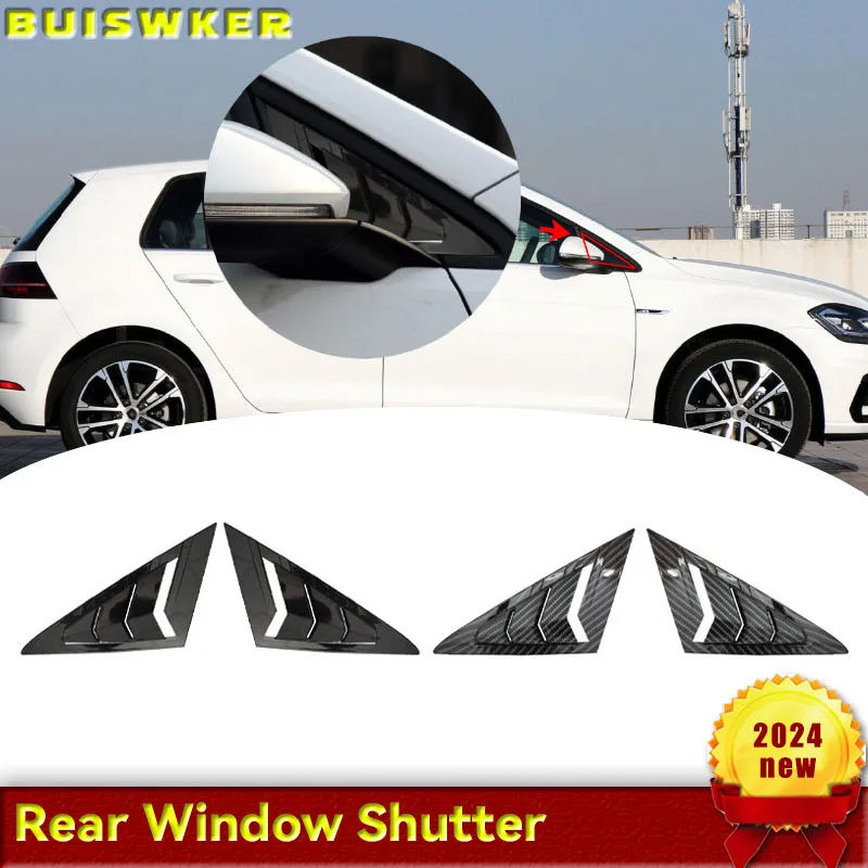 Auto Styling Für VW Golf 7 MK7 MK7.5 2013 ~ 2019 Vorne Dreieck Fenster Blind Shades Lupe Vent Abdeckung Aufkleber trim Zubehör