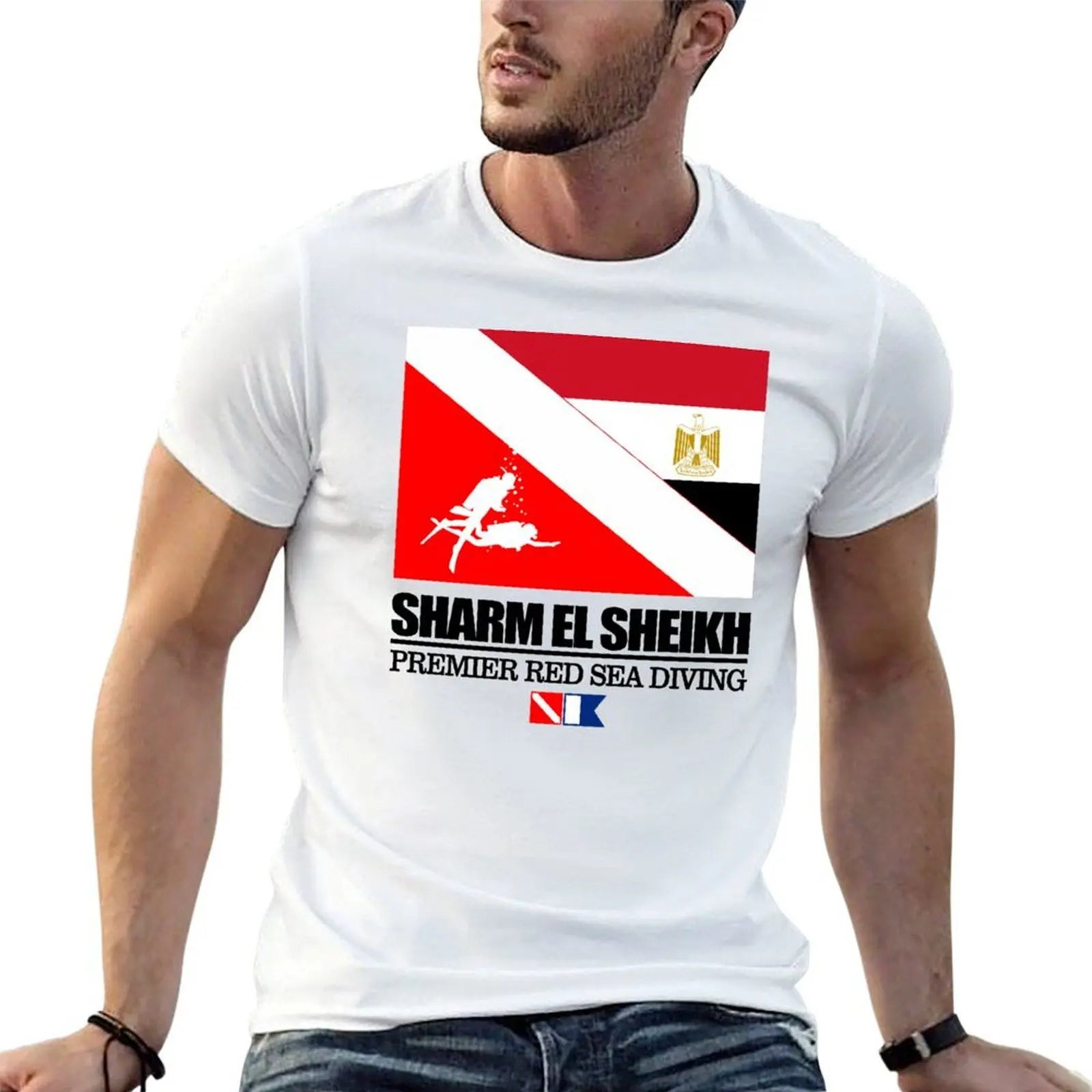 Футболка Sharm el Sheikh (DF) с аниме, мужская футболка, мужская простая футболка