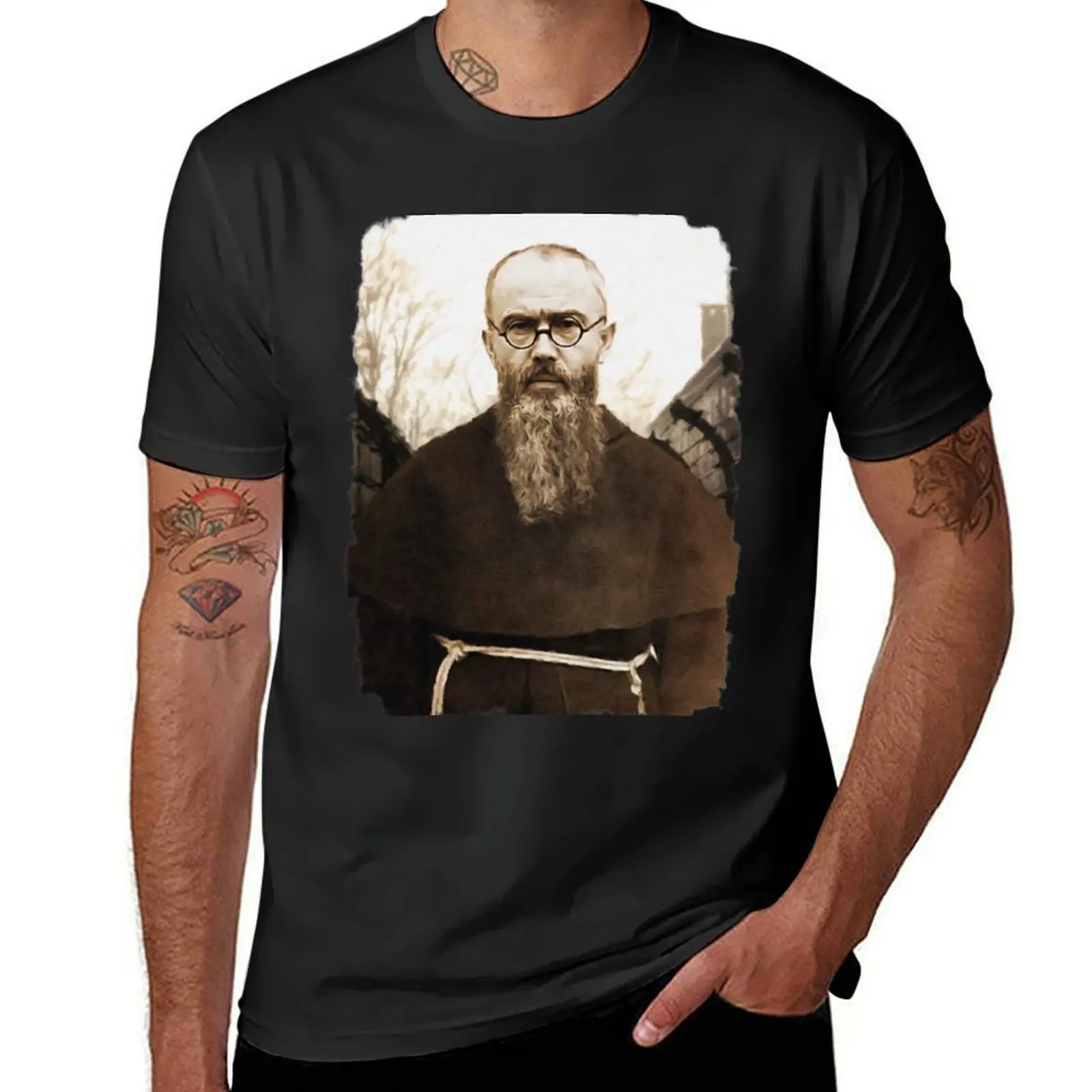 Saint Maximilian Kolbe T-Shirt new edition aesthetic clothes cute clothes customs plain white t shirts men