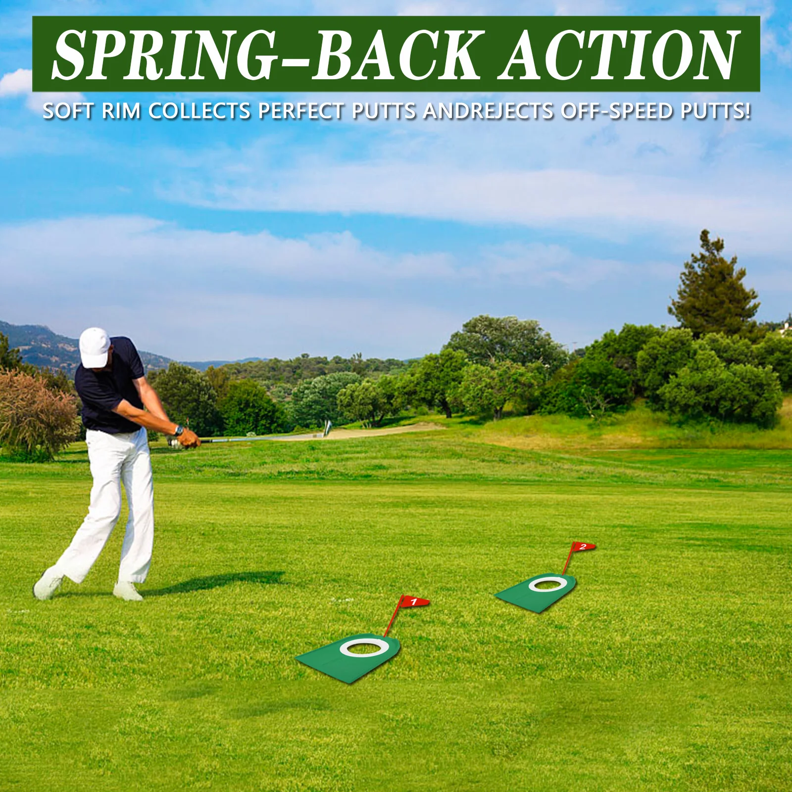 Golf Putting Cup Practice All Direction Valor 4 Pack, Ayuda de Entrenamiento Putter Hole Plate