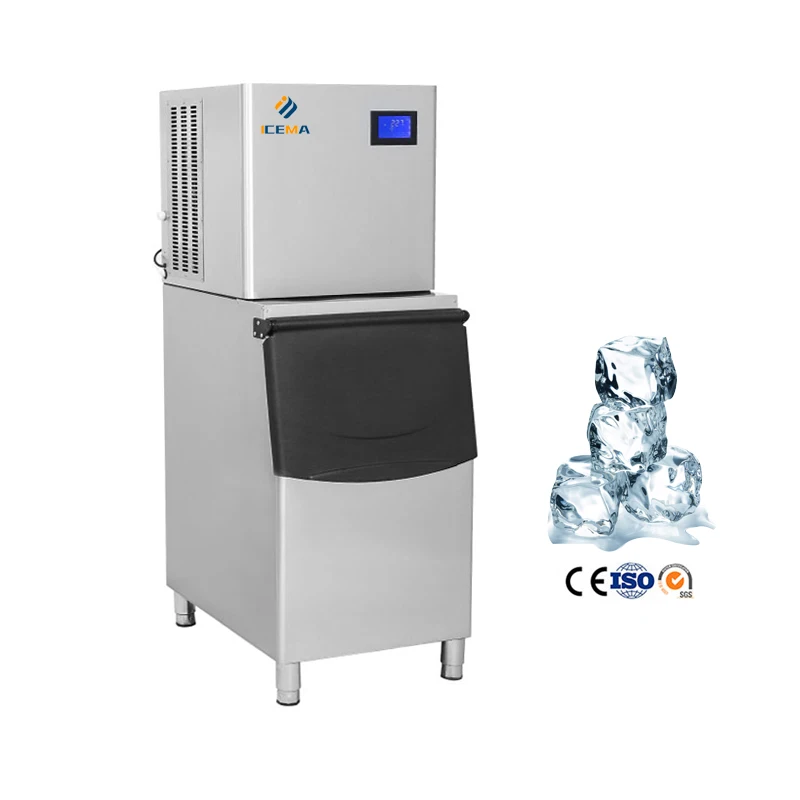 Commercial Ice Cube Maker Top Sale 300KG 400KG 500KG 650KG Capacities Engine Bristol Compressor Motor Gear PLC Bearing Core