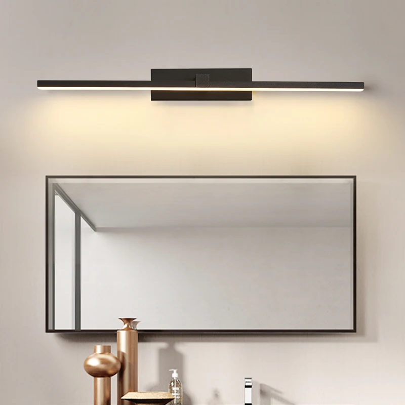 Aluminum Modern LED Bathroom Lamp Indoor Top Mirror LED Wall Lamp Acrylic AC100-240V Decorative Atmosphere Mirror Light