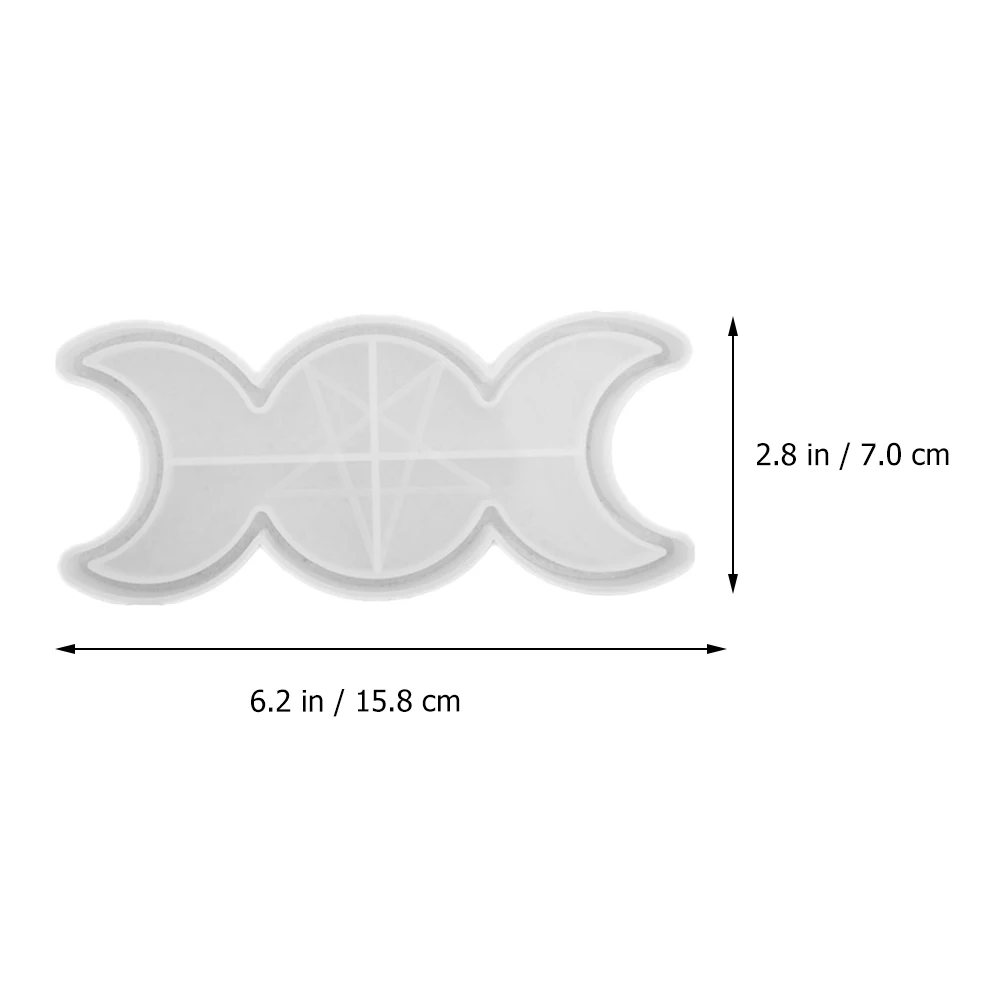 

1pc Crystal Sun Moon Phase Mold Silicone High Flexibility Transparency DIY Crafts Set White Space Theme Box Jewelry Accessories