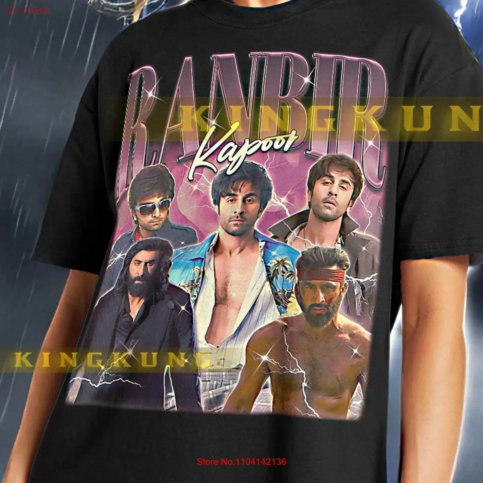 RANBIR KAPOOR T Shirt Vintage Retro 90s Bootleg Sweater saf vintage Washed Stylish homme Stretched Casual Soft Breathable