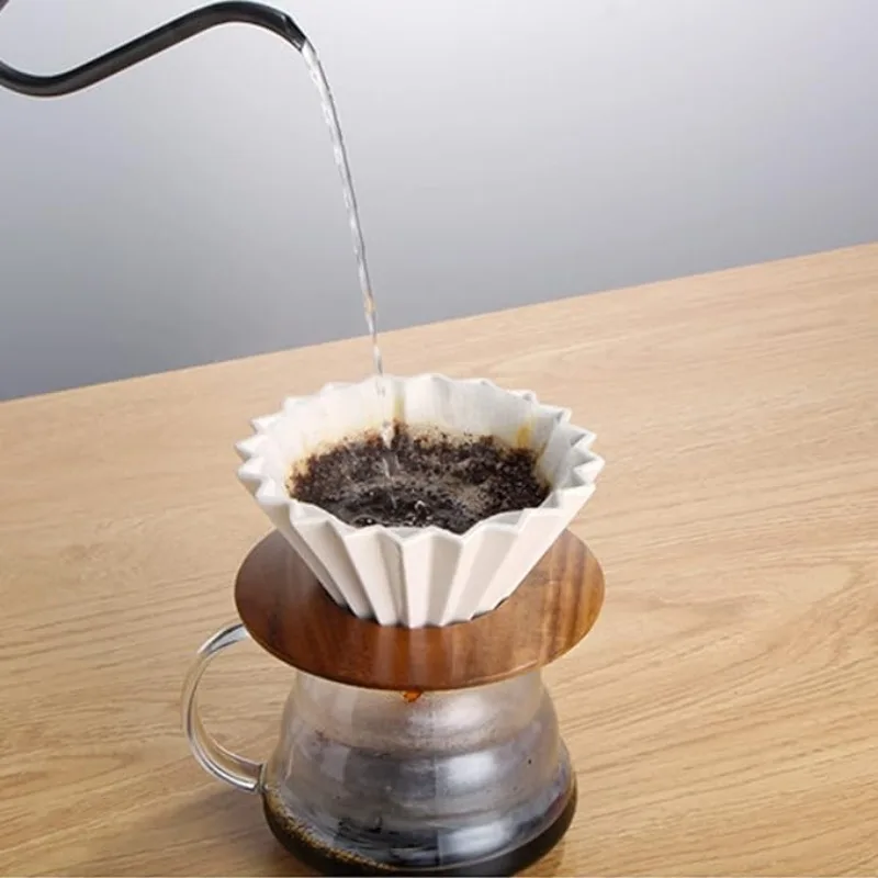 Coffee Filter, Ceramic Origami Style, Multi Color Minimalist Design, Suitable For Daily Home And Coffee Shops