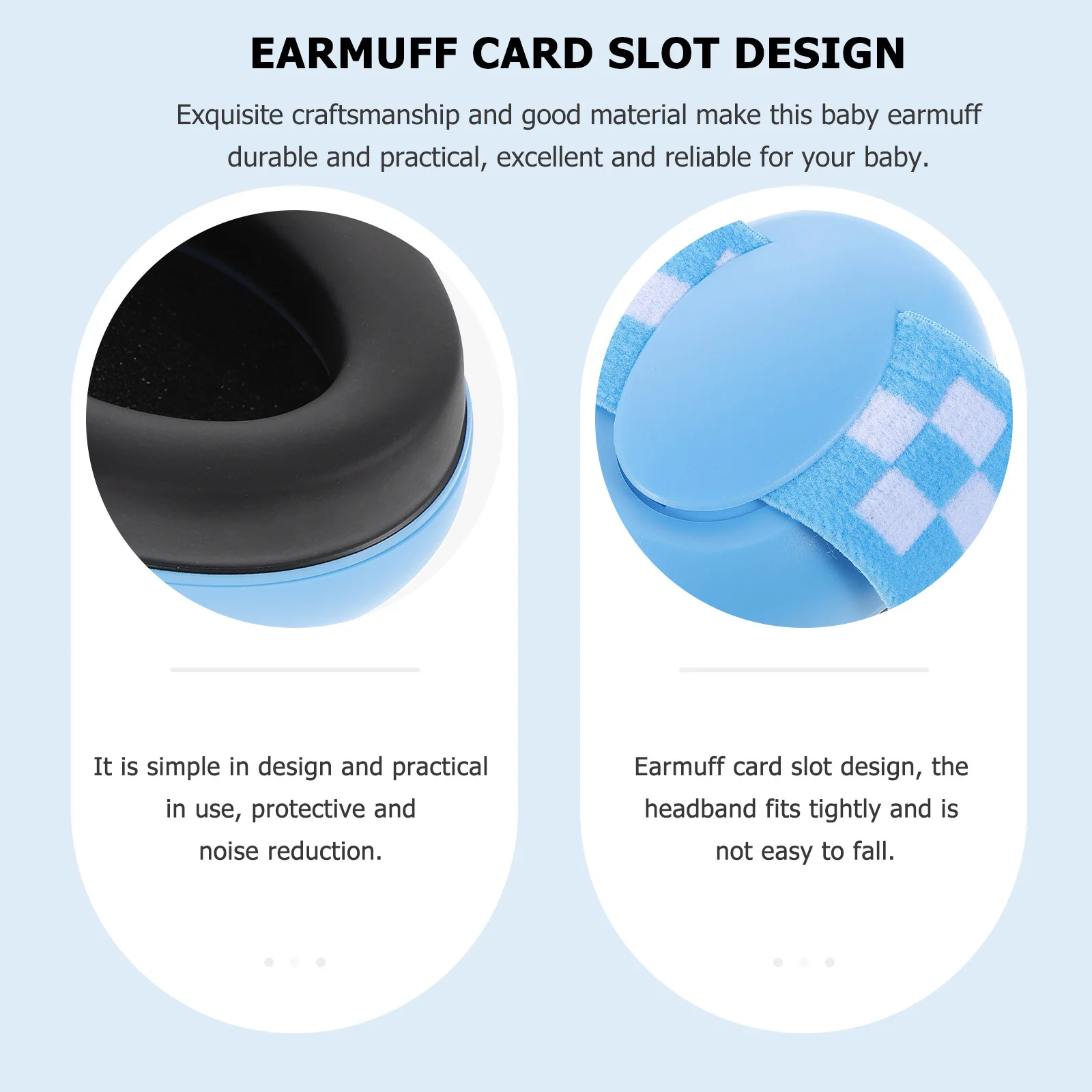 

1 Set Ear Protection Noise Cancelling Earmuffs For Newborn Infant Adjustable Lightweight Portable For Travel Flying Concerts