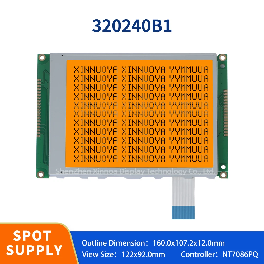 Source Manufacturer 320240B1 LCD Module Orange Light Black Characters Controller NT7086PQ Fuel Dispenser Equipment LCD