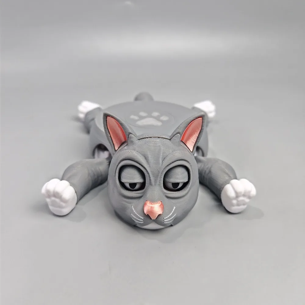 

Crossed Legs&Staring Eyes Panicked Cat Coaster Frightened Cat Mug Holder Cat Cup Pad Quirky Toys Plastic Ornament