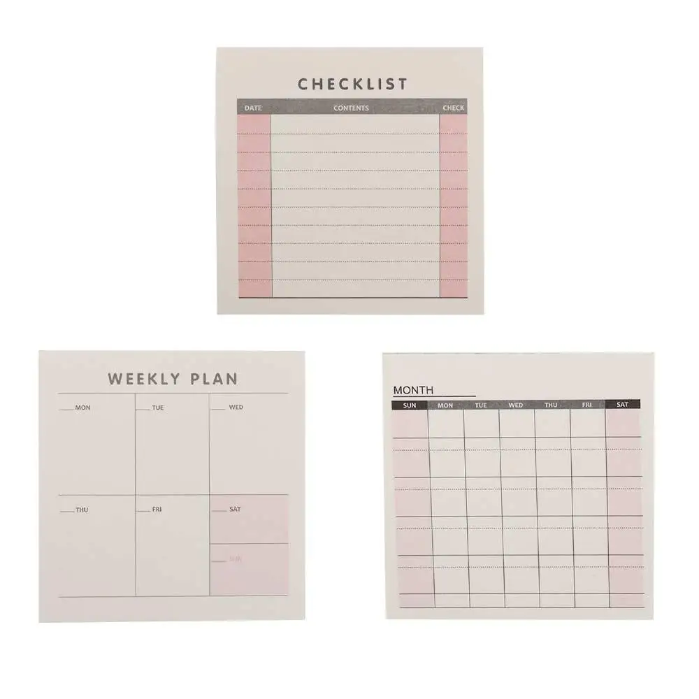 Small Creative School Supplies To Do List Plan List Check List Month Planner Memo Pad Daily Weekly Weekly Plan