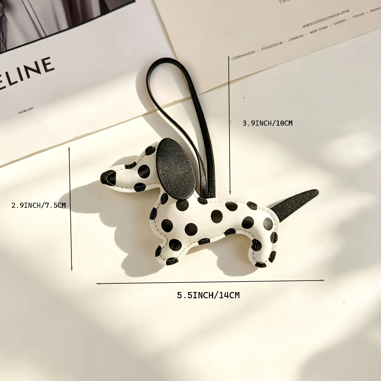 Bo Dian Sausage Dog Bag Pendant Keychain Cute Spotted Dog Pendant Bag Decoration Accessories