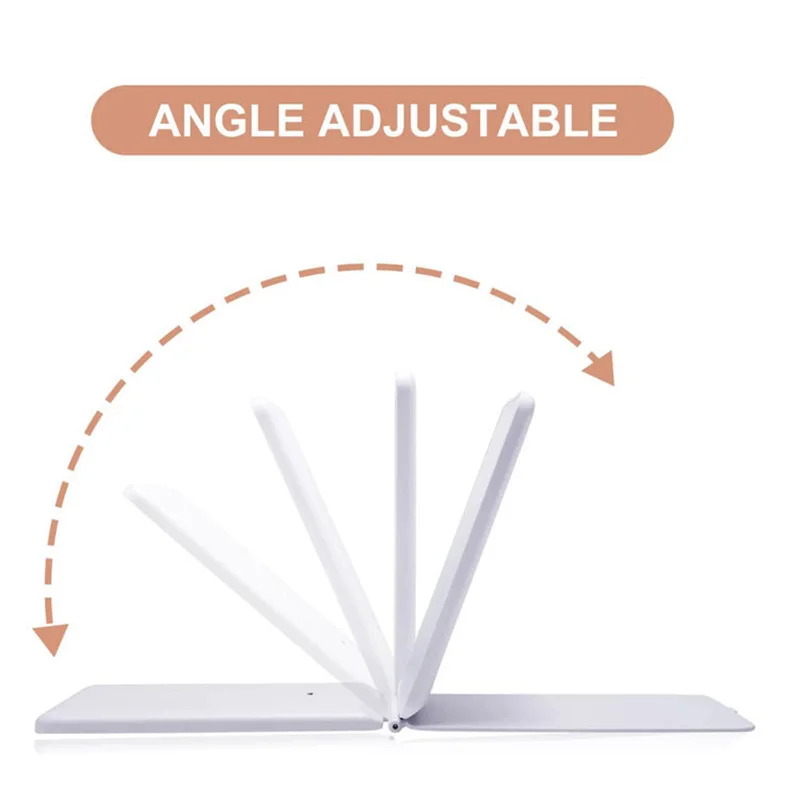 LED Foldable Travel Makeup Mirror 3 Colors Light Modes USB Rechargeable Touch Screen Portable Tabletop Cosmetic Mirror Handheld