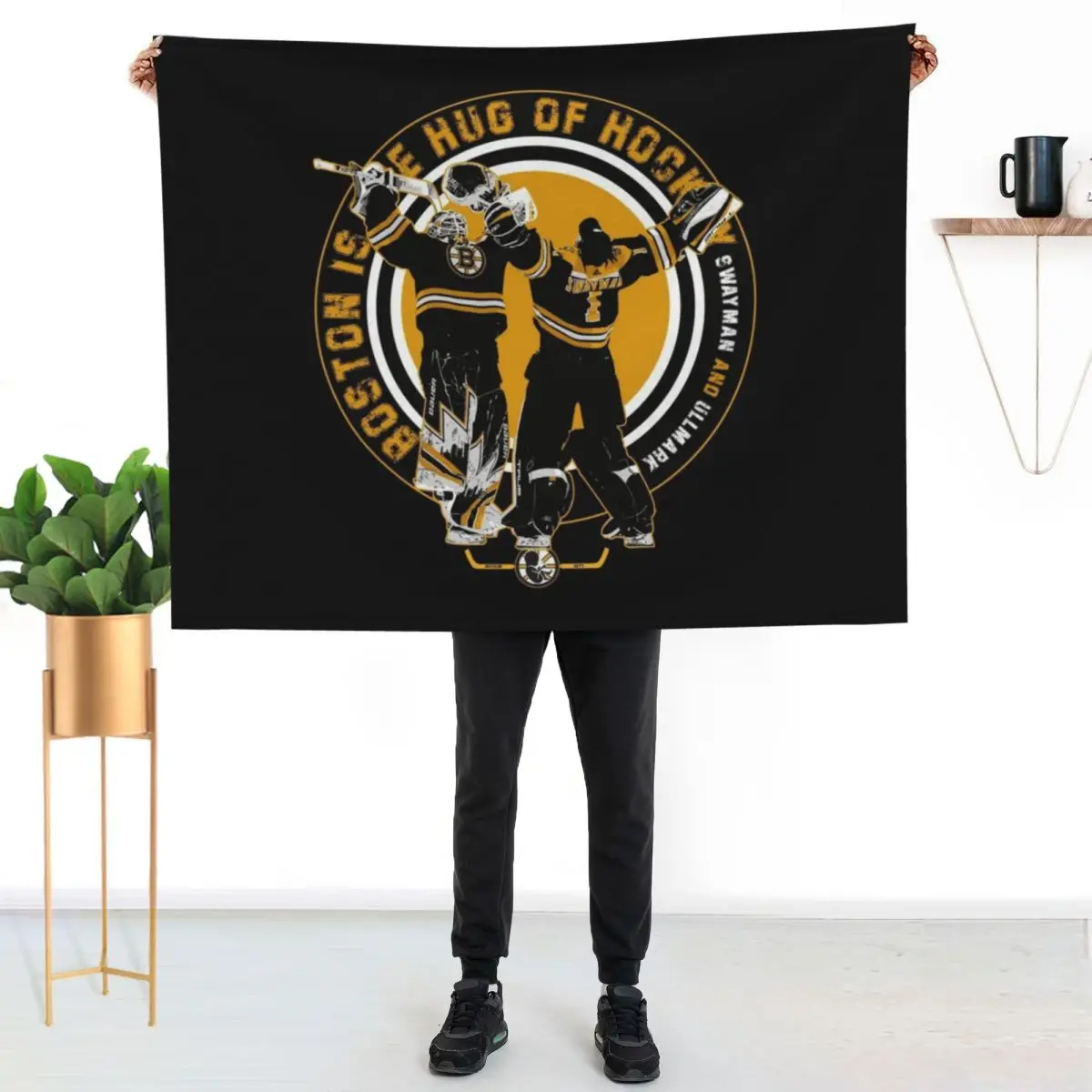 

The Hug Of Hockey Throw Blanket Elegant Warm Throw Blanket for Hotel Home