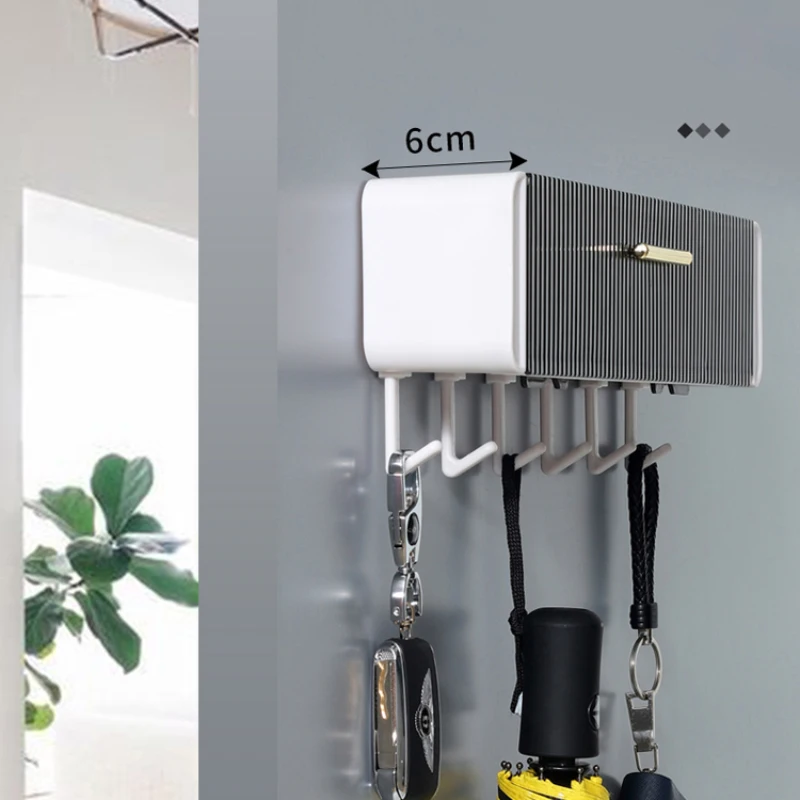 Ponsvrij opbergrek met haken Badkamerplanken Organizer met uittrekbare lade Stofdicht huishoudelijk item Keukenaccessoires