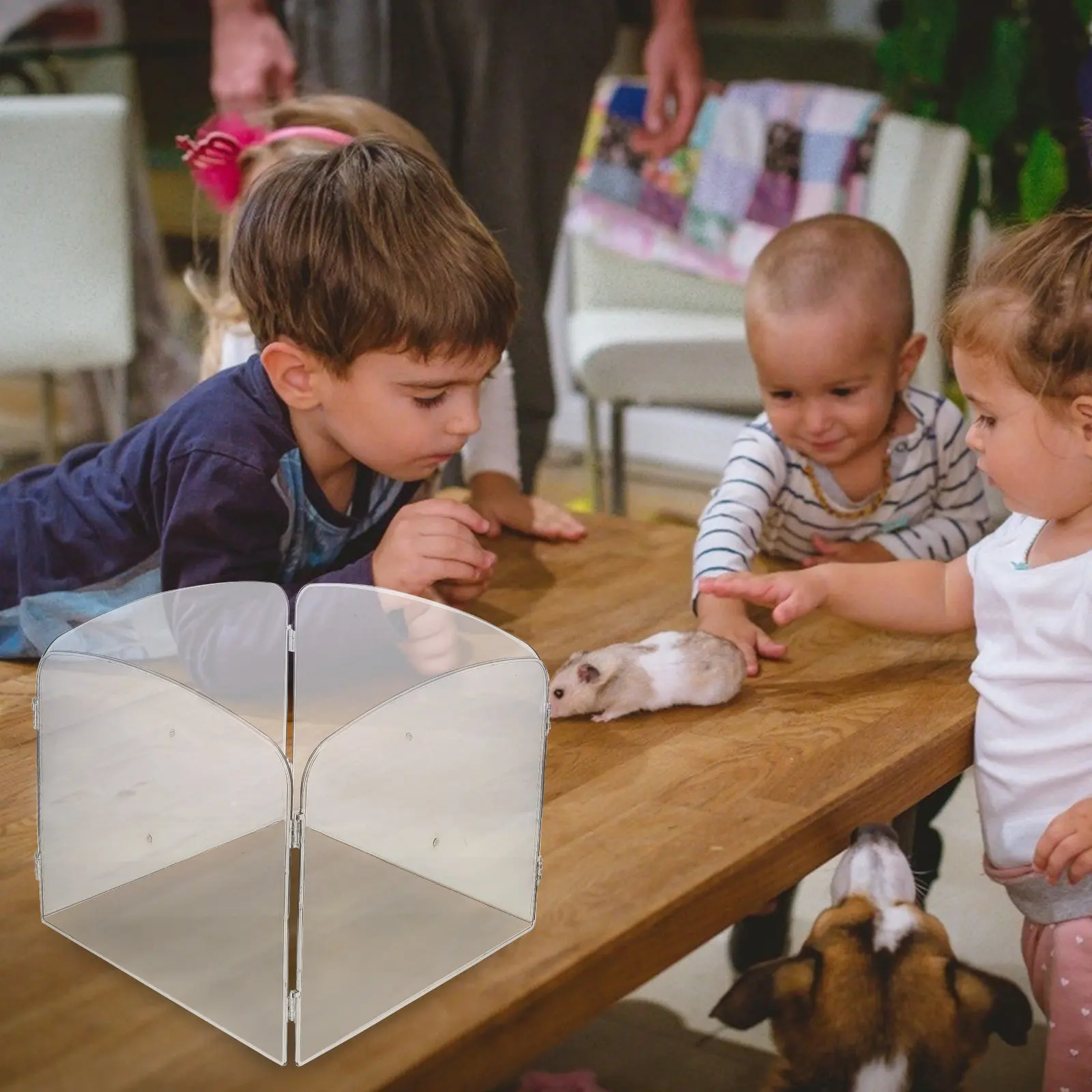 

1Set Foldable Pet Fence Portable Durable Safety Barrier Indoor Playpen for Hamster Rabbit Hedgehog Guinea Pig Cage