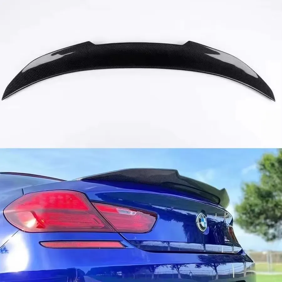

Для BMW 6 серии F12 F06 630 640: карбоновые задние спойлеры («утиный хвост»), накладки на багажник, обвес для тюнинга заднего спойлера.