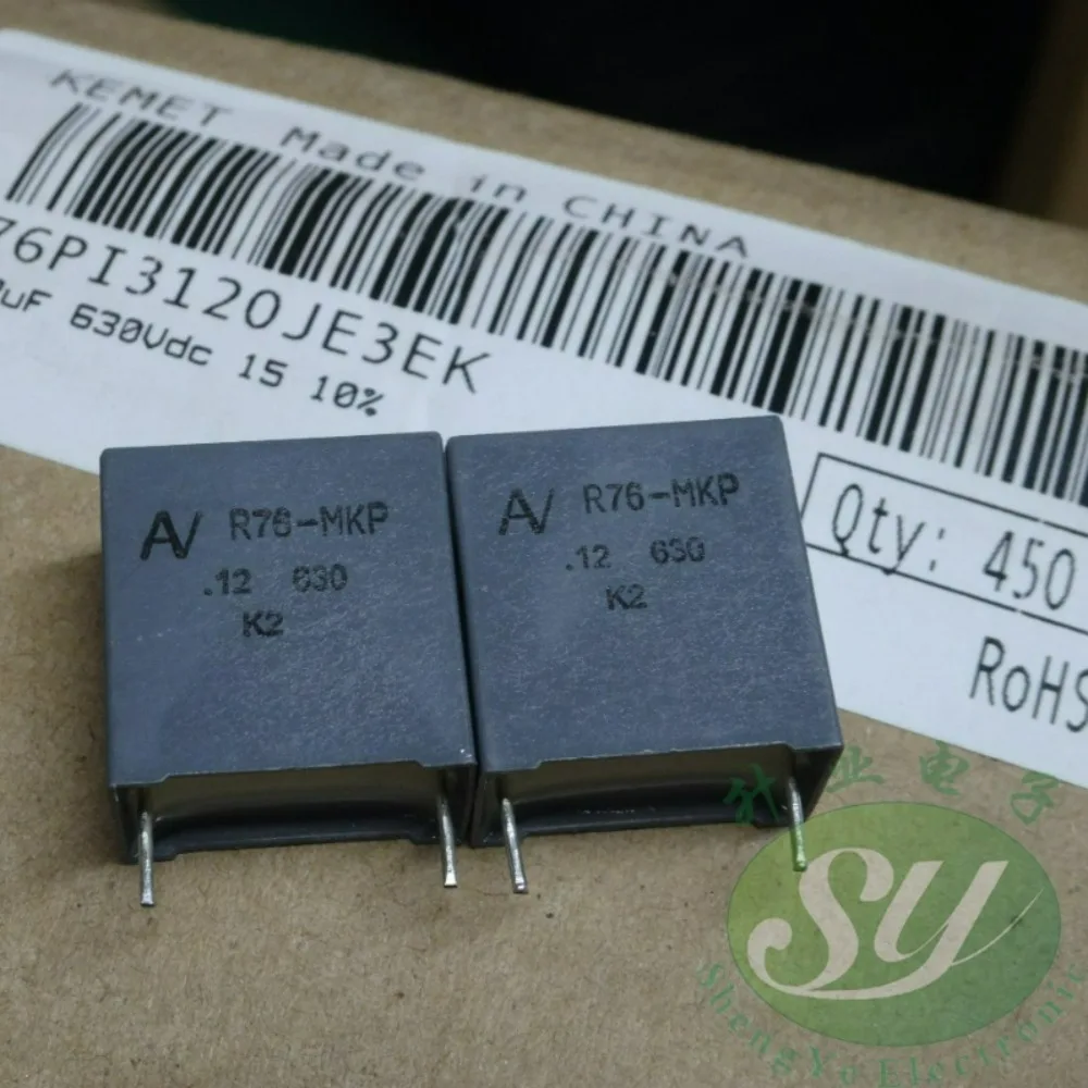 

10pcs/lot AV R76 0.12uf 630V 120nf u12 124 Brand New 15mm Film Capacitor (Accuracy: 10%) R76PI3120JE3EK